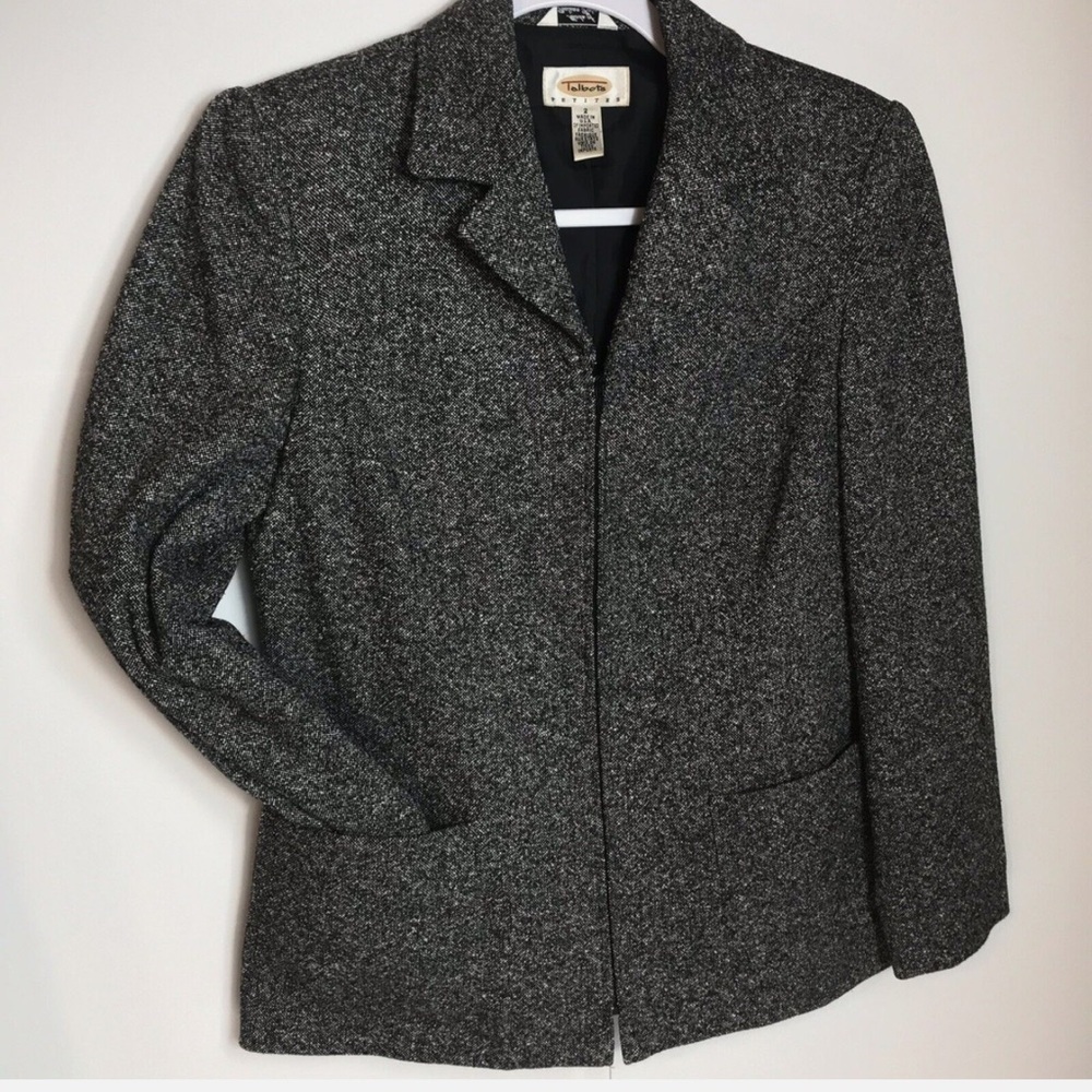Talbots Silk & Wool Blazer Jacket Italian Fabric, Lined Size 4